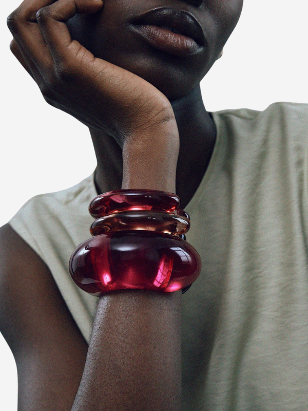 Lizzie Fortunato Ridge Cuff in Magenta Bracelet