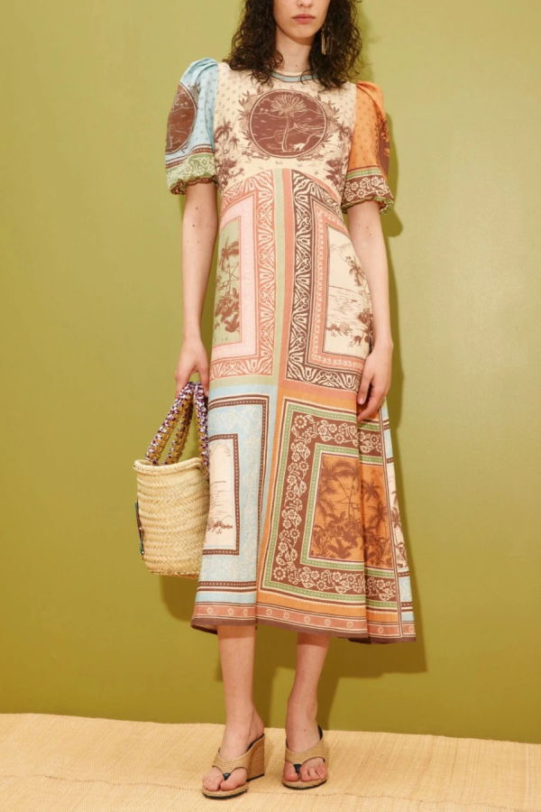 ALEMAIS Alberta Midi Dress - Multi