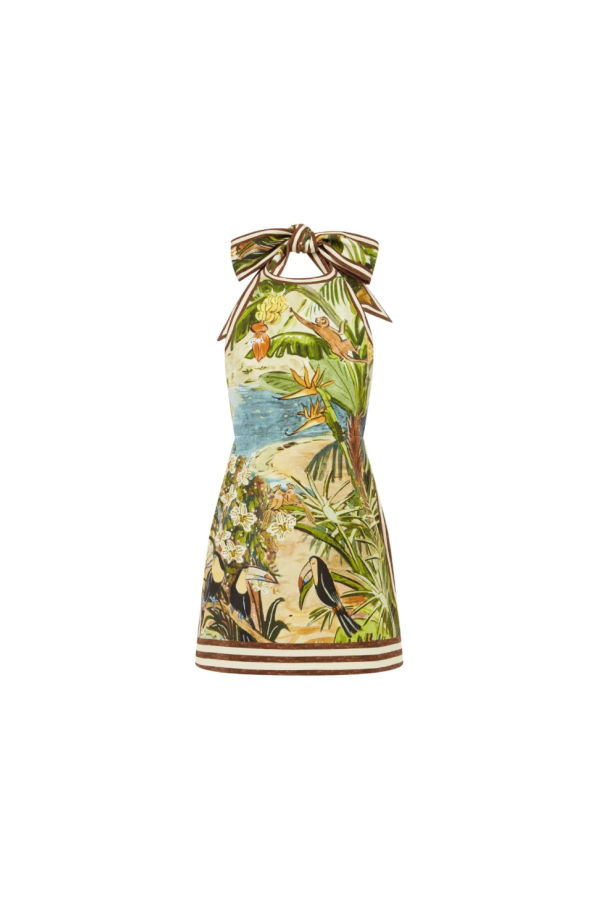 ALEMAIS Toucan Tango Halter Mini Dress - Multi