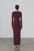 Artemis Diciero Carmen Maxi Dress - Burgundy - Thumbnail 4