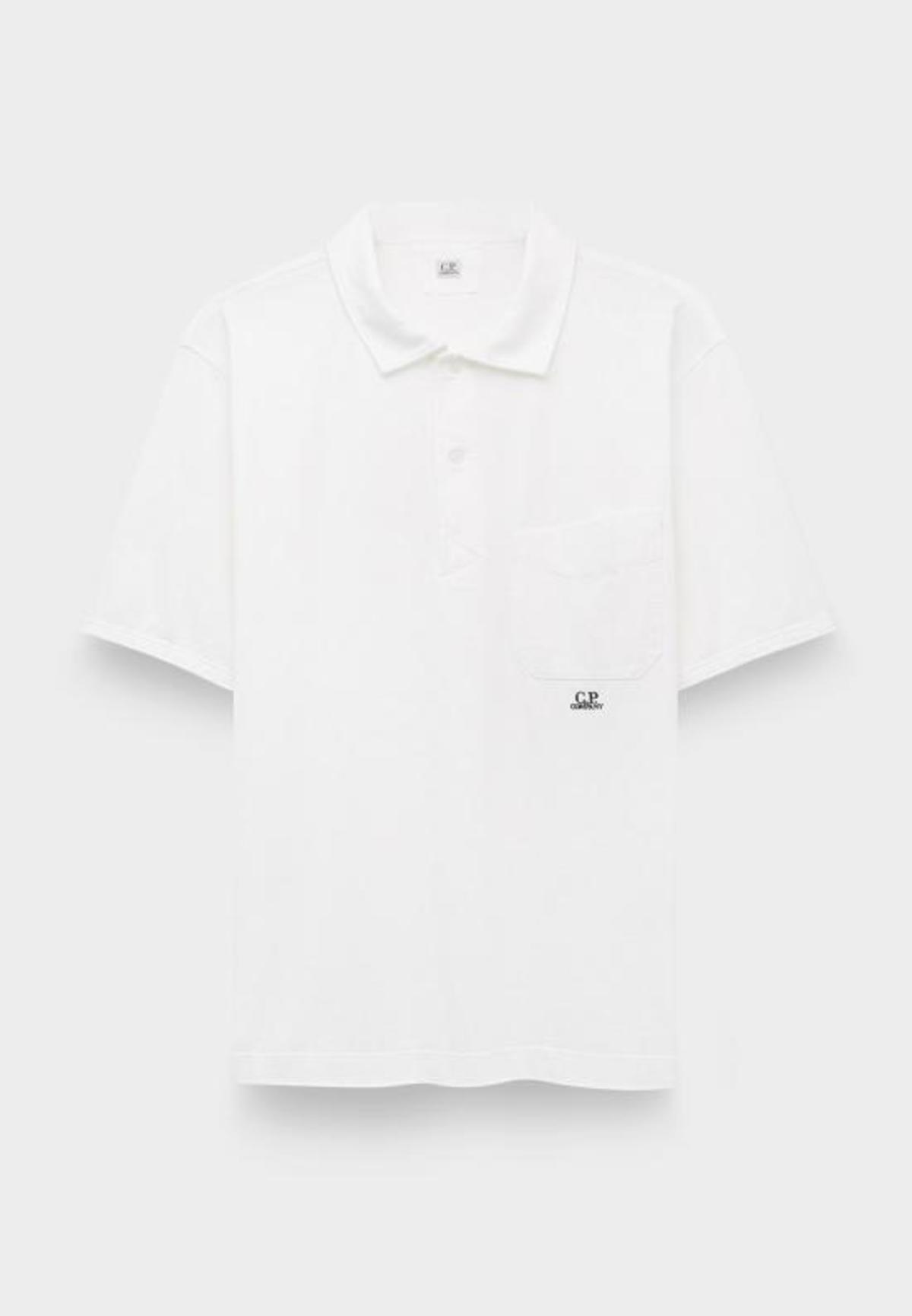 C.P. Company 14CMPL259A006057O103 Polo Shirt - Gauze White - Image 1 of 1