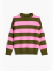 Allude Rd-Sweater 1/1 17061 Sweater - Woodlands/Plastic Pink - Thumbnail 1