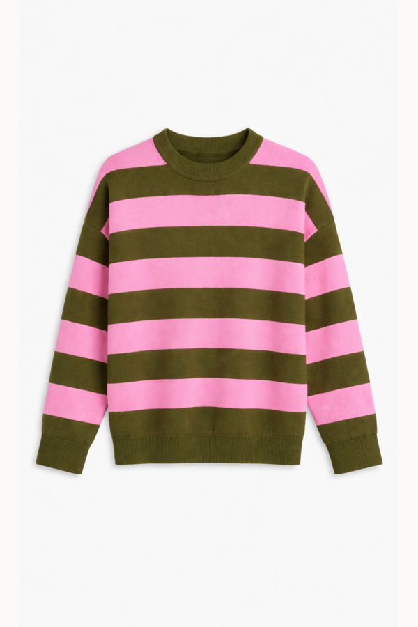 Allude Rd-Sweater 1/1 17061 Sweater - Woodlands/Plastic Pink