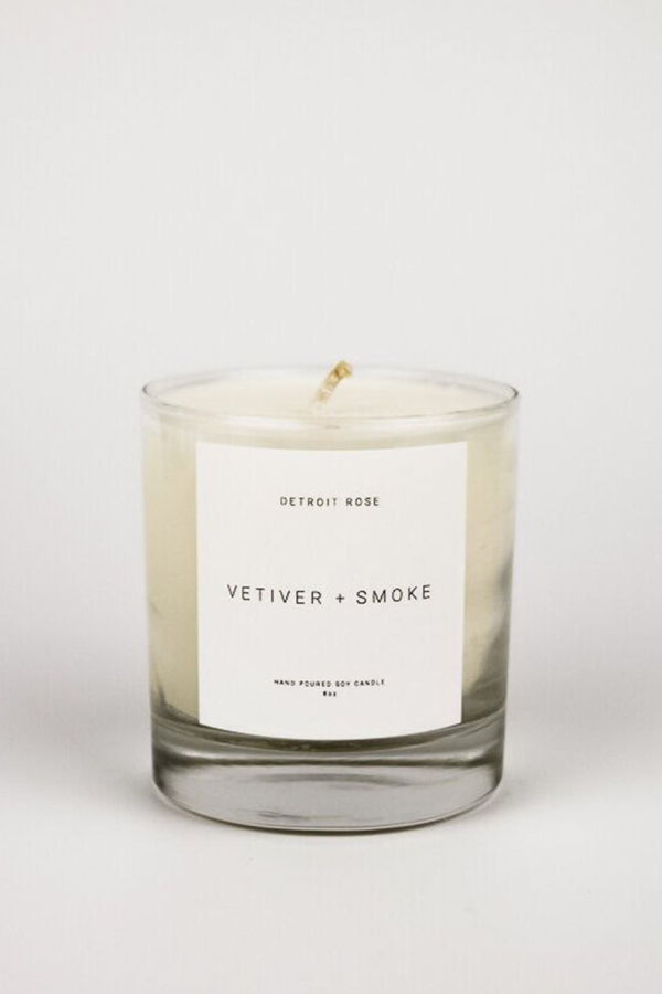 Detroit Rose Vetiver + Smoke Candle