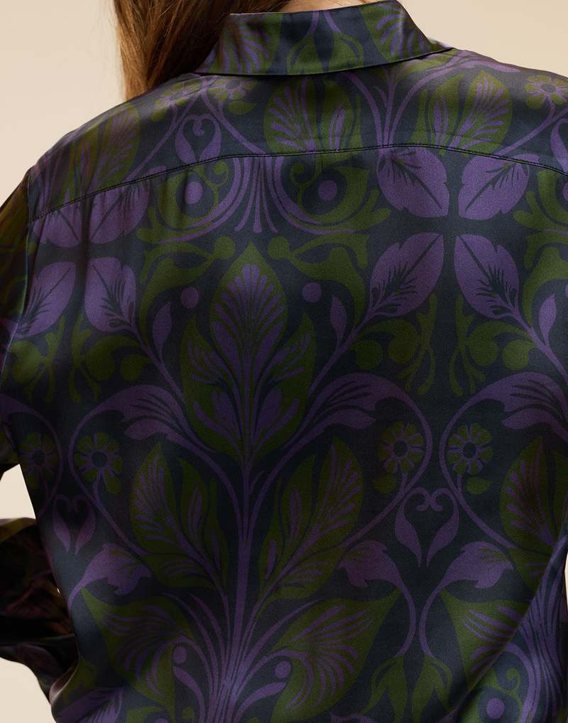 Cynthia Rowley Collectible Silk Shirt - Purple Multi