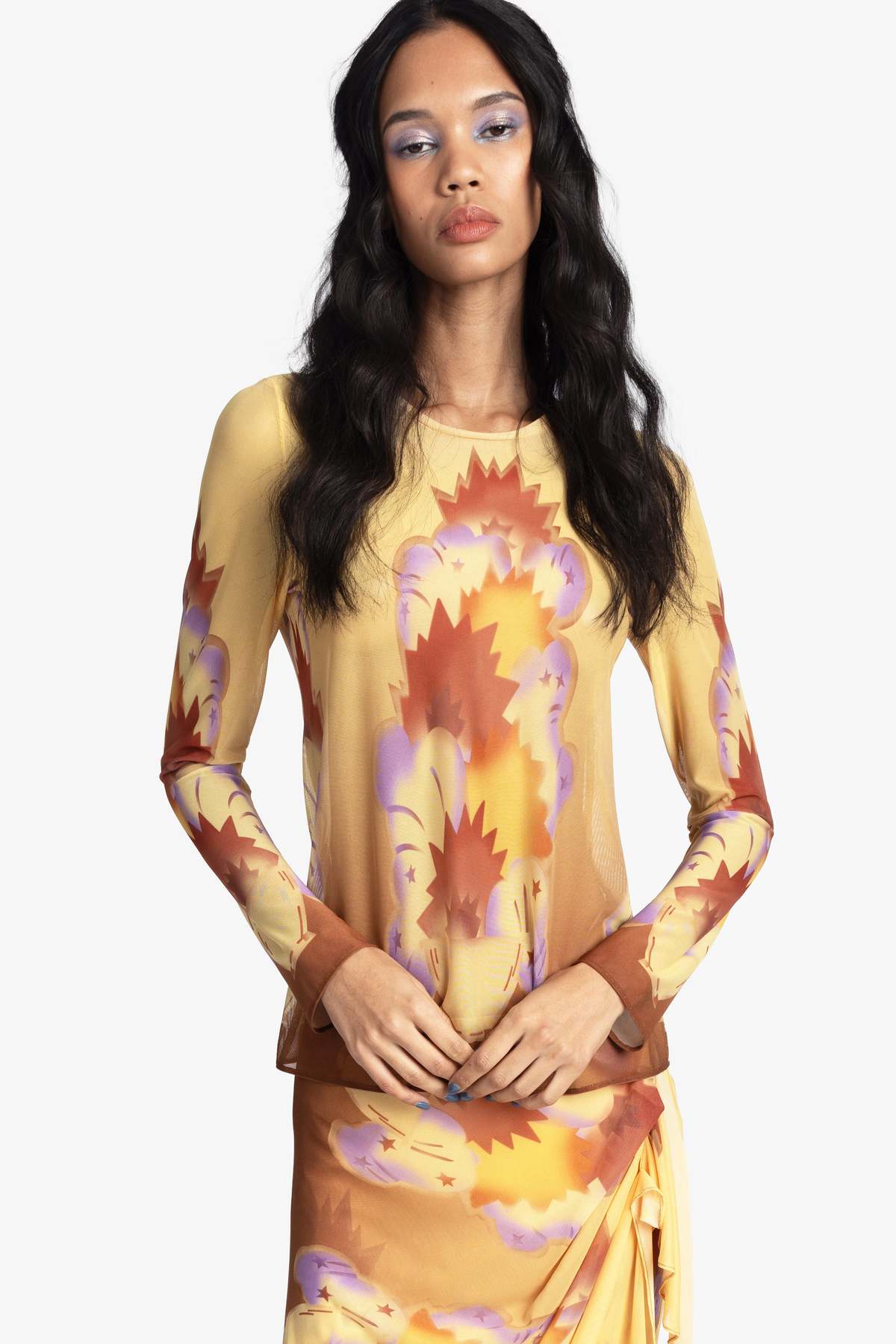 Anna Sui Sunburst Mesh Top - Image 2 of 9