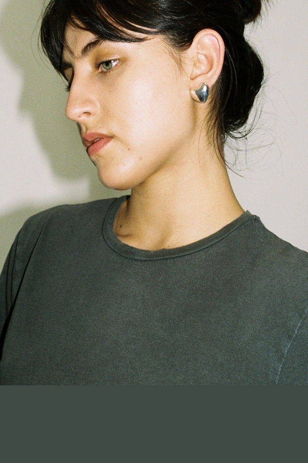 Annika Inez Voluptuous Heart Earring - Silver