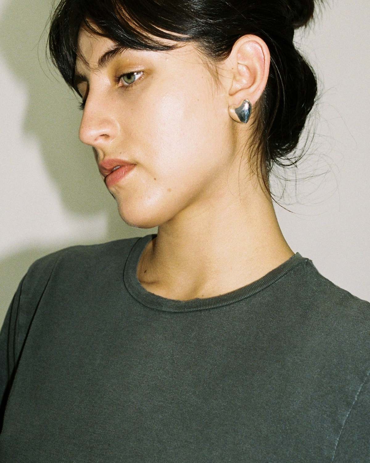 Annika Inez Voluptuous Heart Earring - Silver - Image 1 of 3