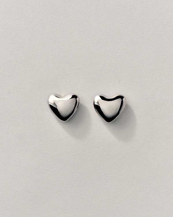 Annika Inez Voluptuous Heart Earring - Silver