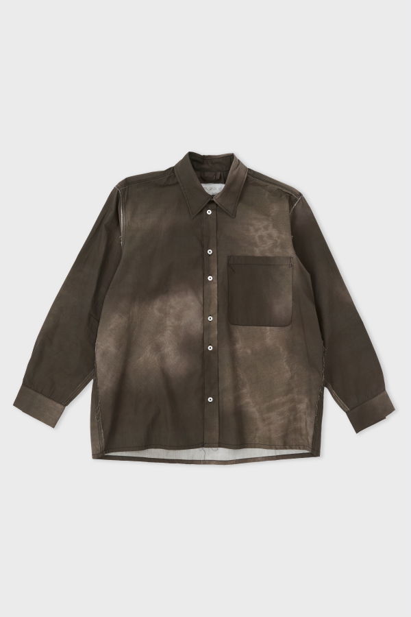 Camiel Fortgens Basic Shirt, Black Sunfade Print Shirt