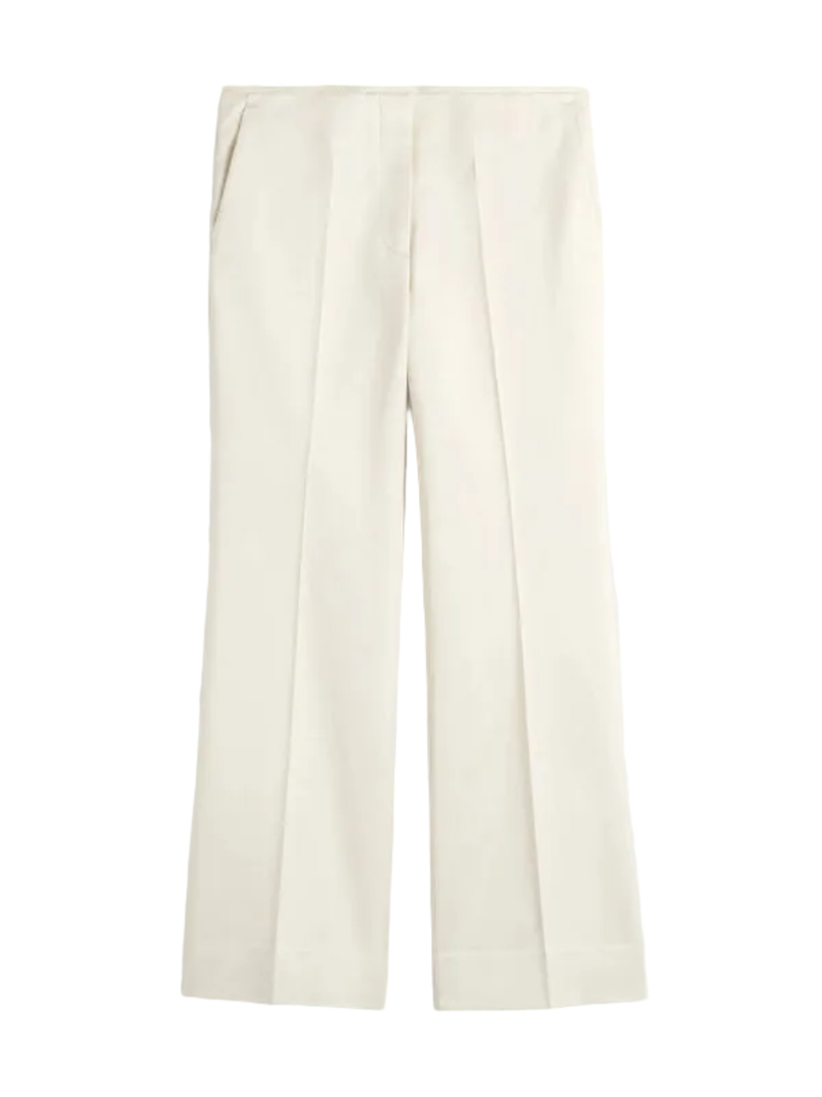 Totême Kick Flare Raw Edge Trousers - Stone - Image 1 of 5