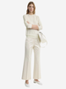 Totême Kick Flare Raw Edge Trousers - Stone - Thumbnail 2