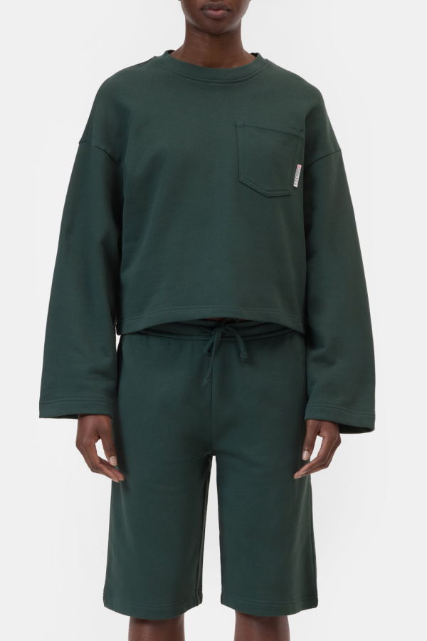 Closed Longsleeve Crewneck Sweatshirt - Royal Green