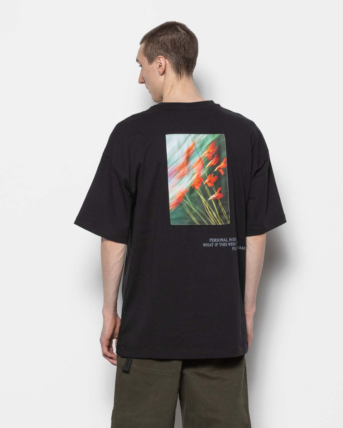 OAMC Loose Fit Flowerred Print Tee - Image 3 of 5