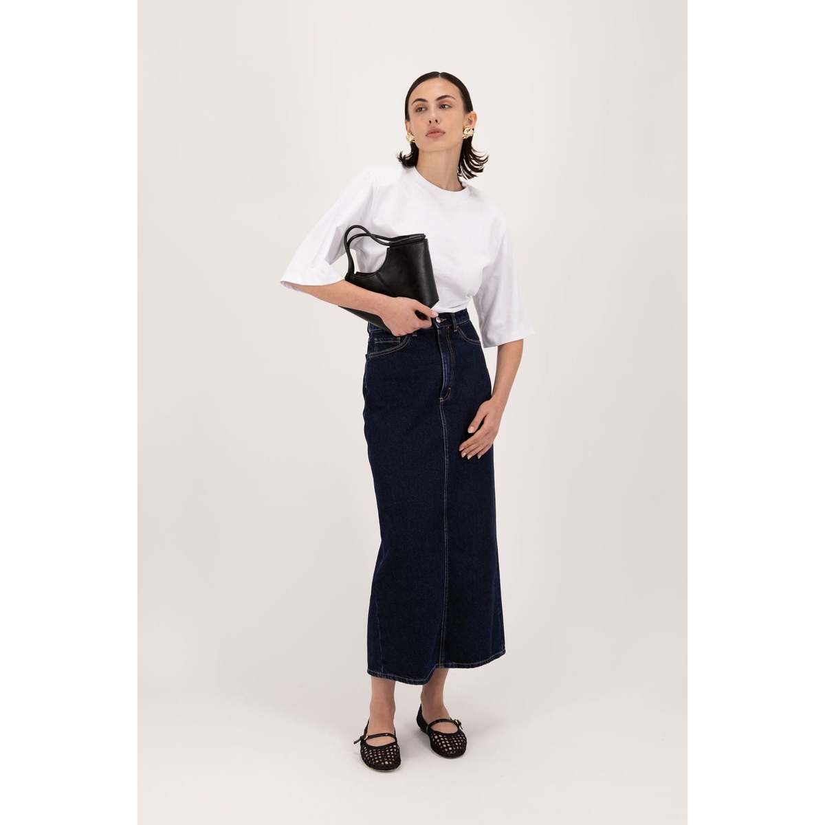 ICON DENIM LOS ANGELES Suki Denim Skirt - Deep Blue - Image 1 of 2
