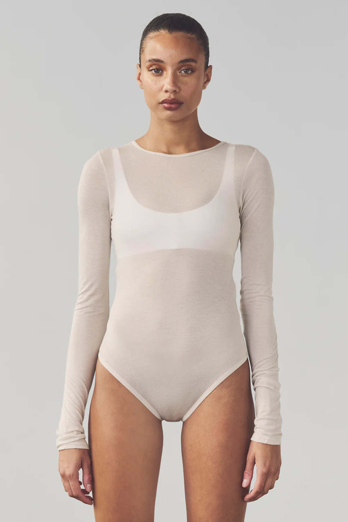 Artemis Diciero Dasha Bodysuit Slightly Sheer - White - Image 1 of 4