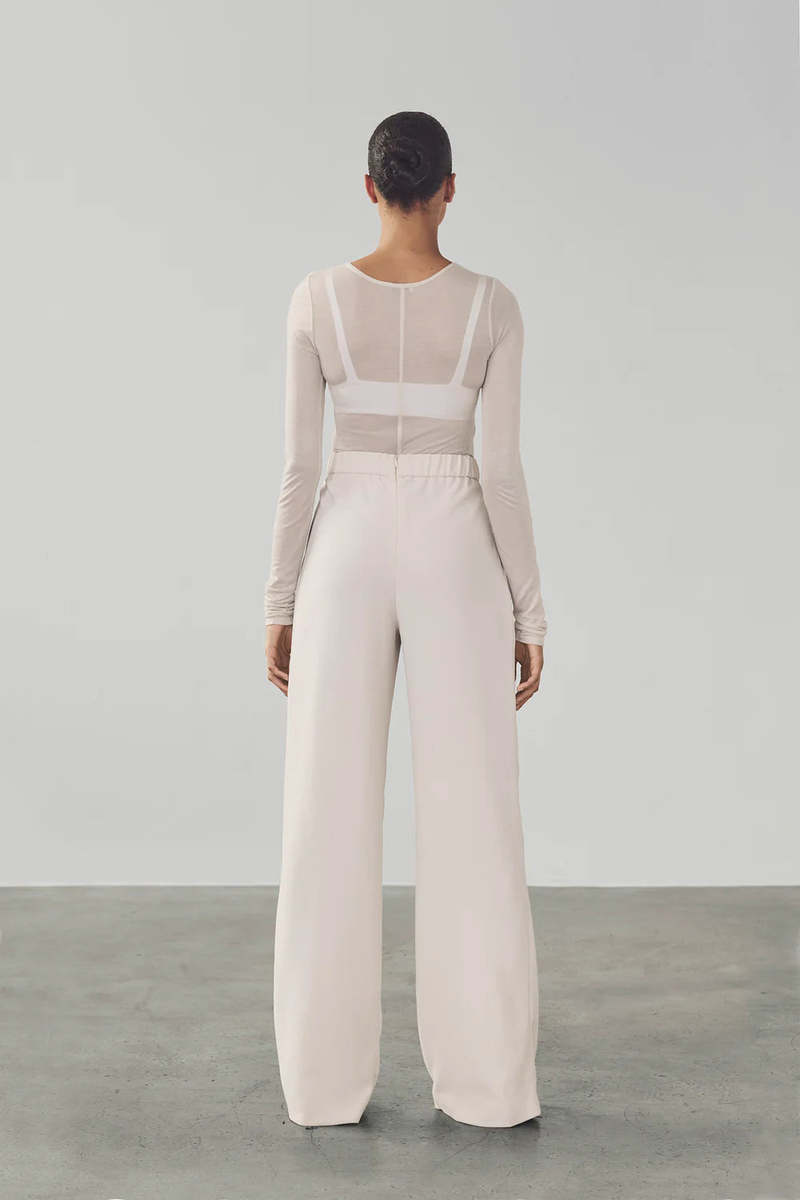 Artemis Diciero Dasha Bodysuit Slightly Sheer - White