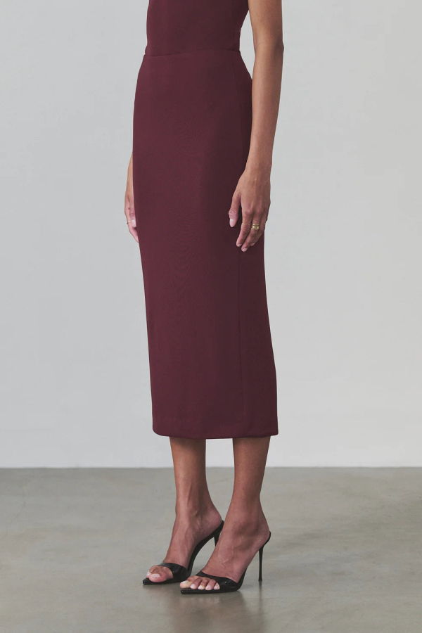Artemis Diciero Natalia Midi Skirt - Burgundy