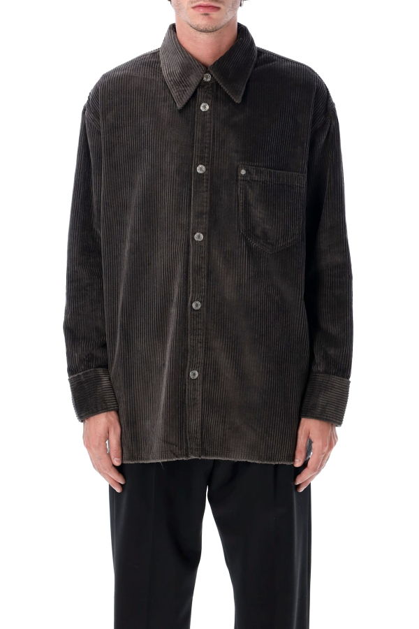 Ami Alexandre Mattiussi Ami Paris Corduroy Overshirt - Anthracite