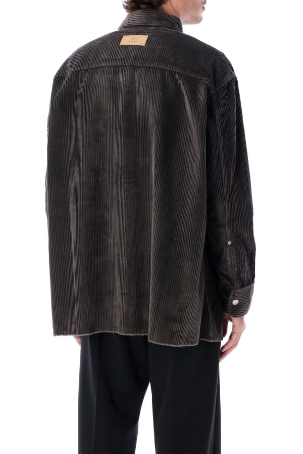 Ami Alexandre Mattiussi Ami Paris Corduroy Overshirt - Anthracite
