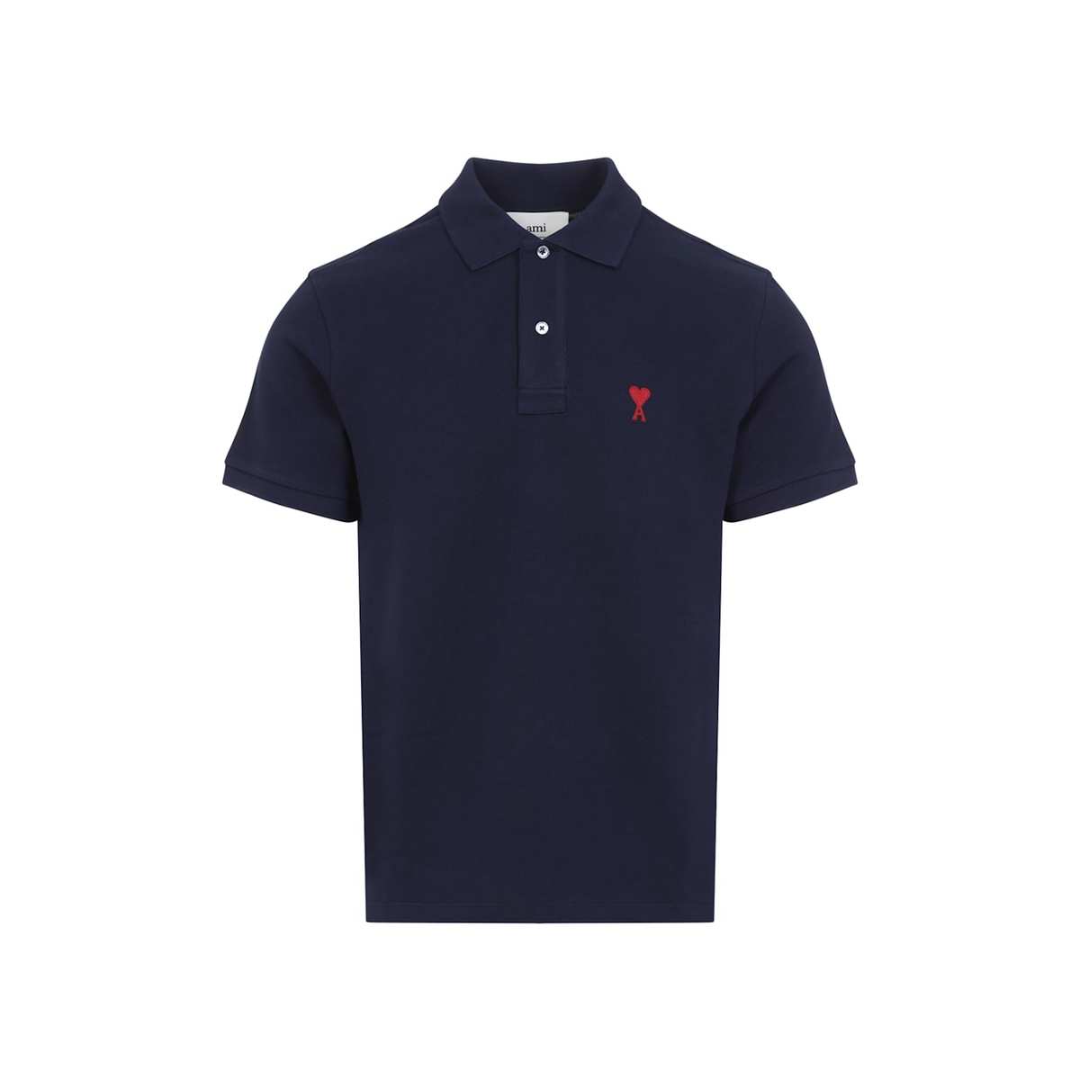 Ami Alexandre Mattiussi De Coeur Polo Shirt - Bleu Nuit - Image 2 of 5