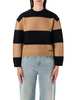 A.P.C. Penny Striped Sweater - Camel Black - Thumbnail 1