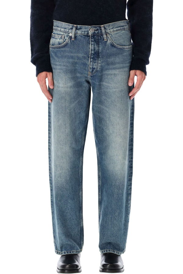 Sunflower Loose Fit Vintage-washed Organic Denim Jeans - Dark Blue Vintage