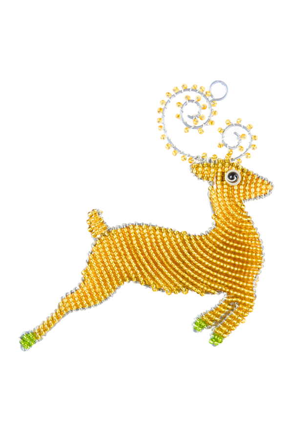 Beadworx Reindeer Ornament Set of 3