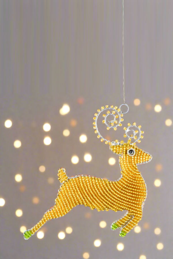 Beadworx Reindeer Ornament Set of 3