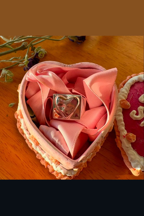 Wild Silver Pillow Heart Ring - Silver