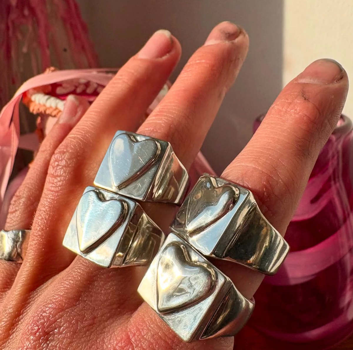 Wild Silver Pillow Heart Ring - Silver - Image 2 of 3