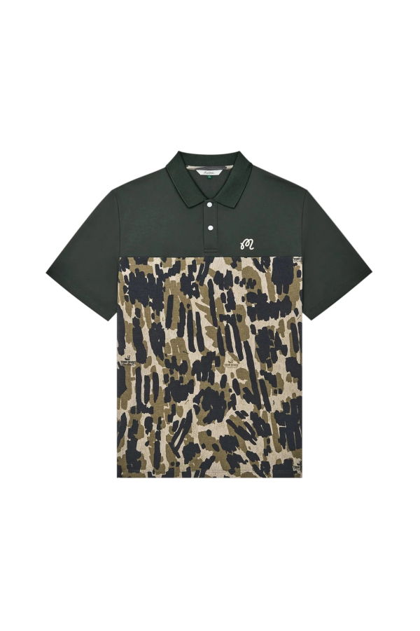 MALBON GOLF Tour Divot Camo Polo - Camo