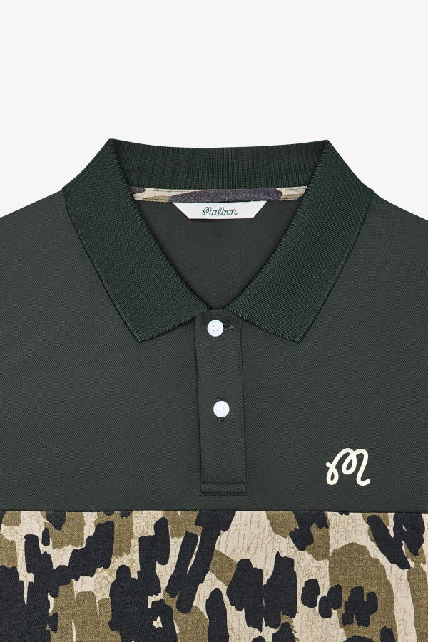 MALBON GOLF Tour Divot Camo Polo - Camo