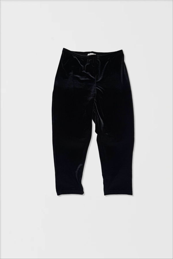 Simone Wild Velvet Pedal Pants - Black