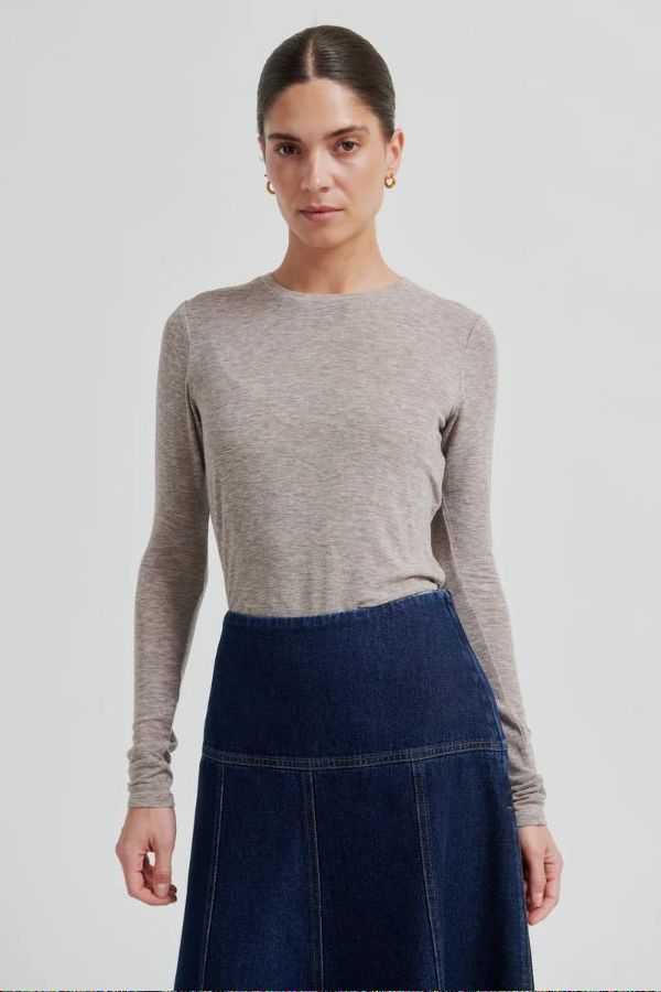 Second Female Columbo Denim Skirt - Dark Blue Denim