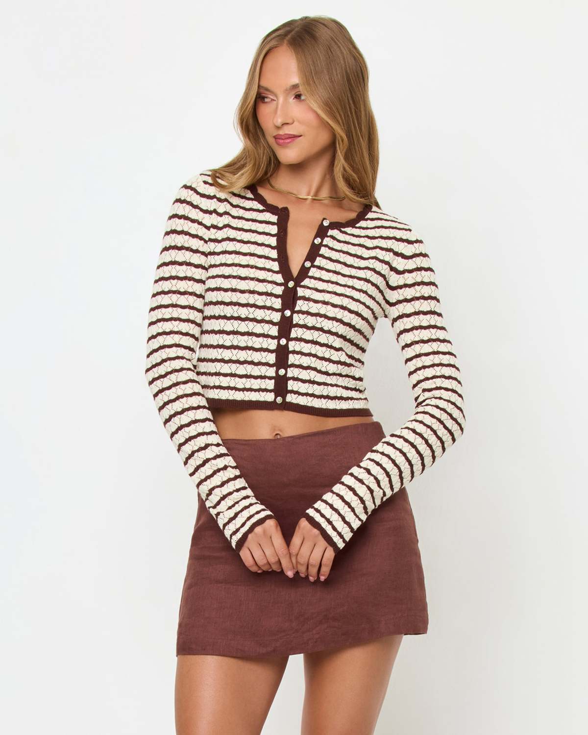 L*Space Rosalie Cardigan - Cafe-Cream - Image 8 of 9
