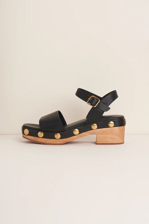 Charlotte Stone Allie Clog Sandal Heels