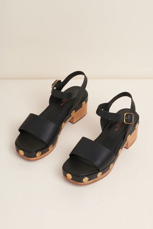 Charlotte Stone Allie Clog Sandal Heels