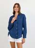 Bella Dahl Pocket Button Down Shirt - Midnight Surf - Thumbnail 3
