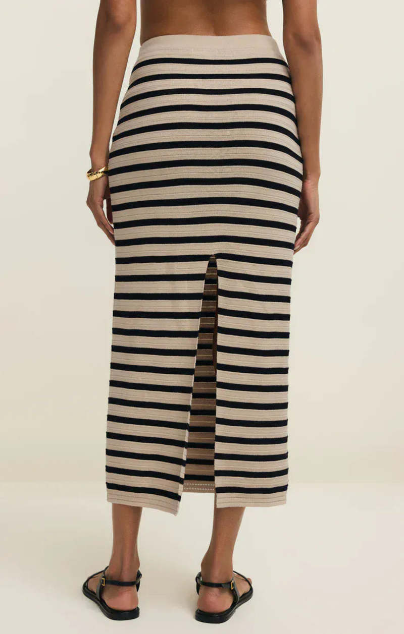 Z Supply Emori Striped Tank & Midi Skirt Set - Natural