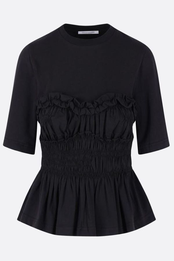 Cecilie Bahnsen Short Sleeve Top - Black