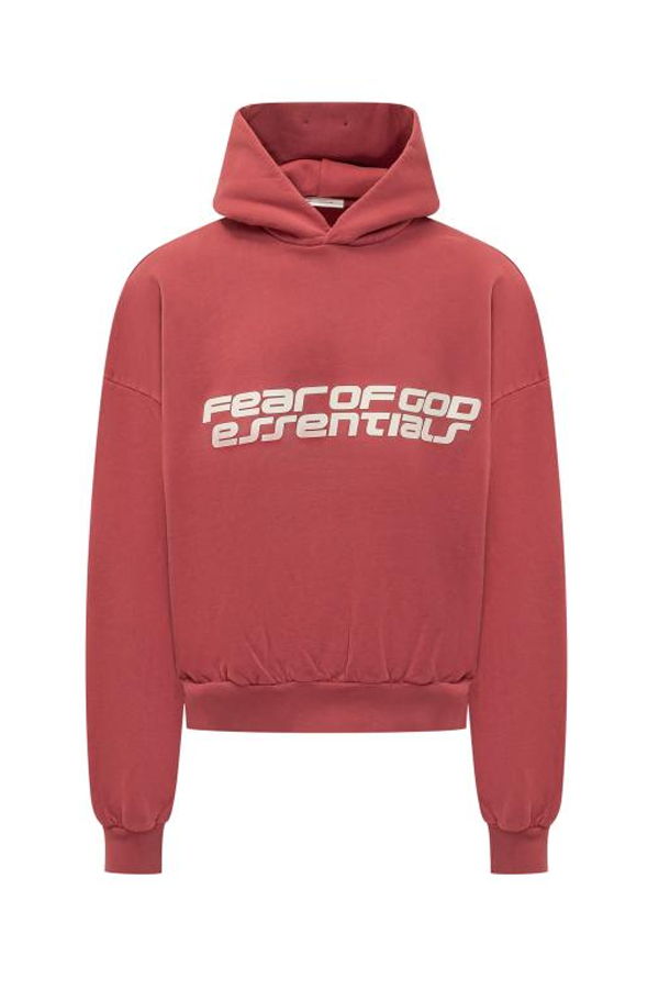 Fear of God Hooded T-Shirt Hoodie - Crimson