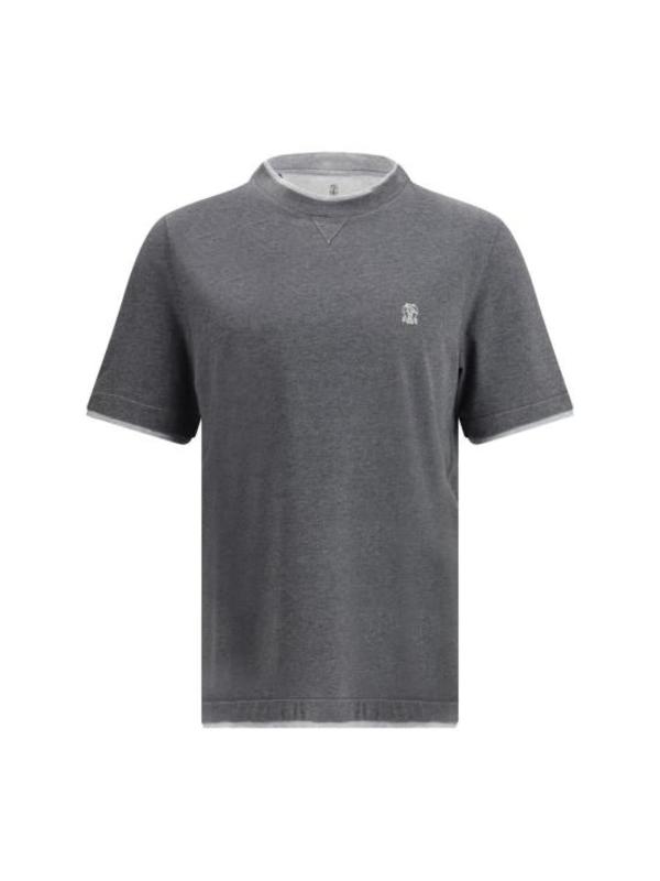 Brunello Cucinelli Layering Cotton Jersey Crewneck T-Shirt
