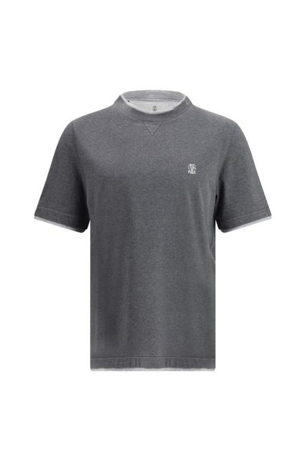 Brunello Cucinelli Layering Cotton Jersey Crewneck T-Shirt
