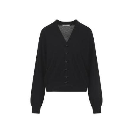 Lemaire Convertible Collar Cardigan - Black | Garmentory