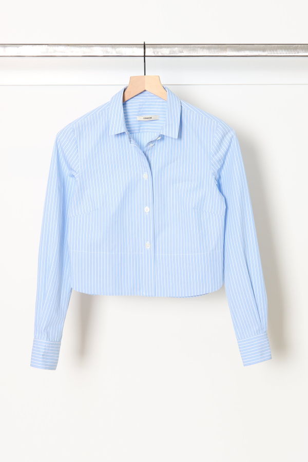 Odeeh Pinstripe Shirt - Air Blue