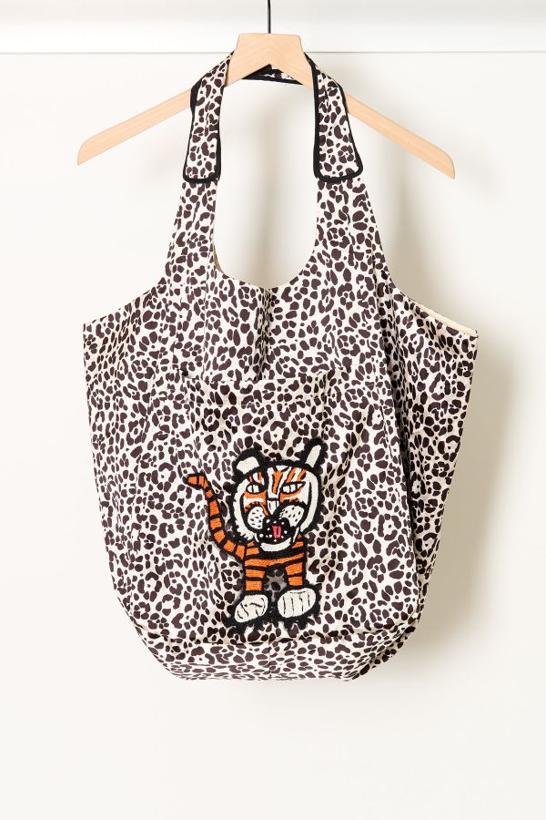 Odeeh Tiger Bag Cafe Noir Tote Bag - Multi