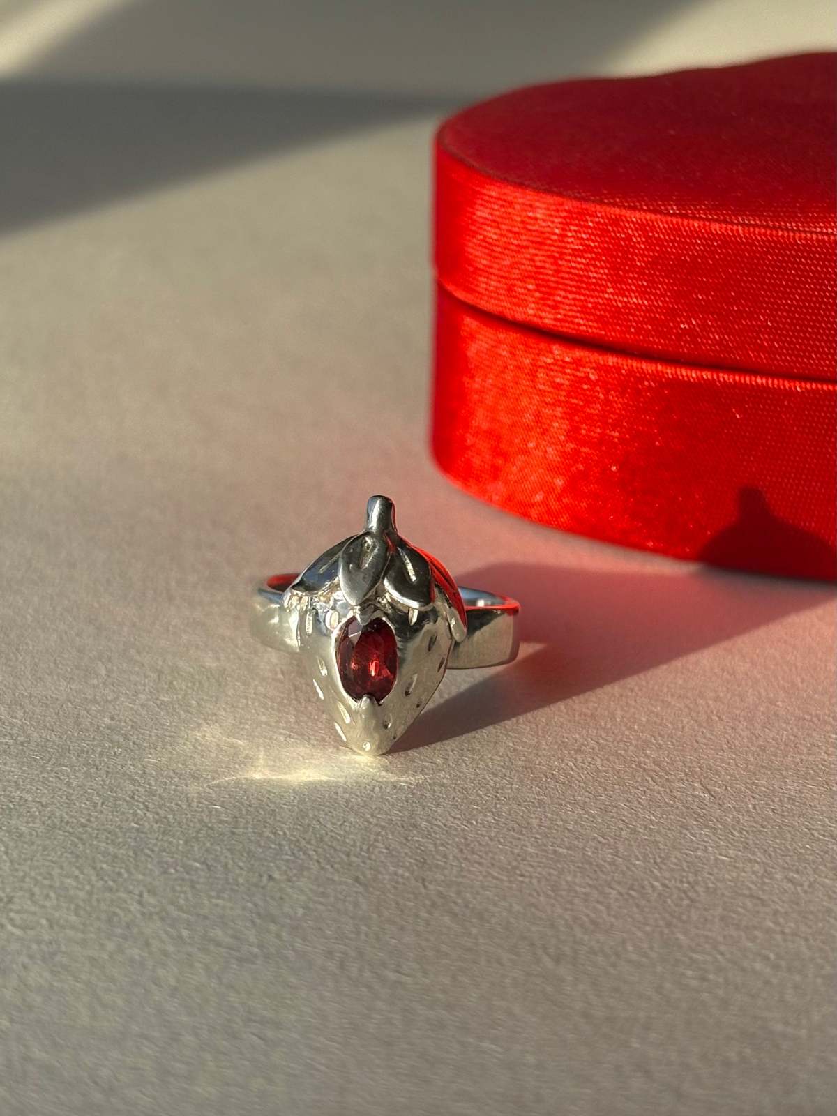 Wild Silver Strawberry Garnet Ring - Image 1 of 6