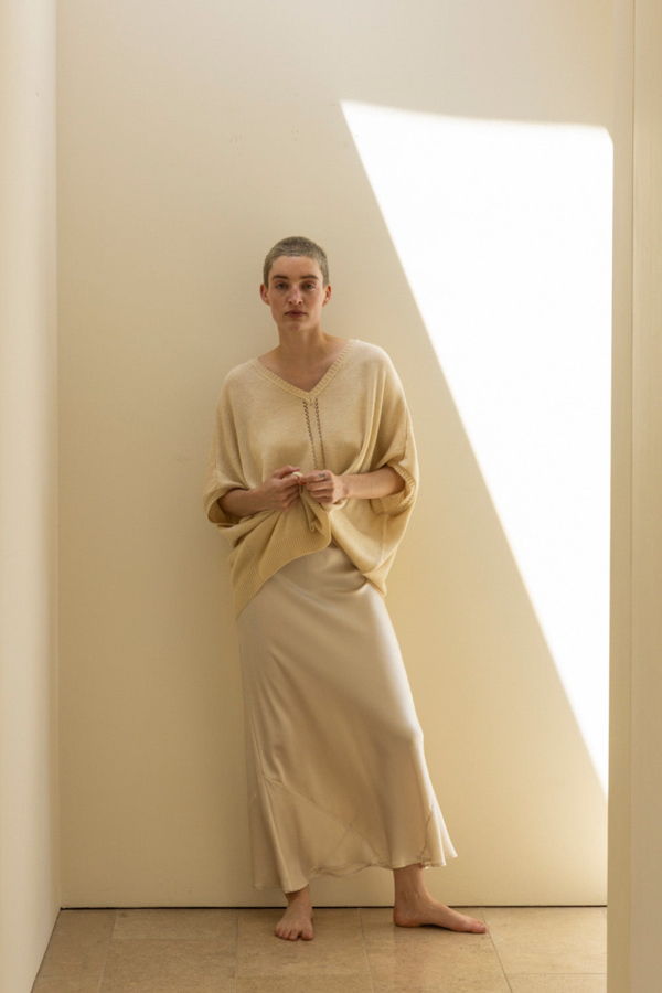 Erica Tanov Tulah Silk Charmeuse Skirt