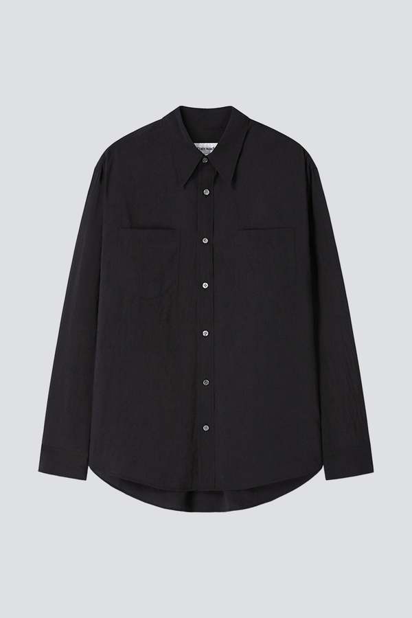 TONYWACK Black Silk Crepe Shirt